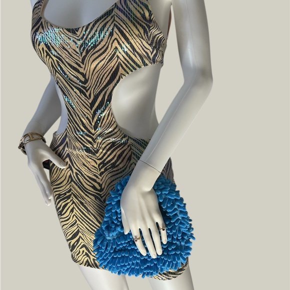 Sequence Y2K  Zebra Print Cutout Dress - Picture 3 of 5